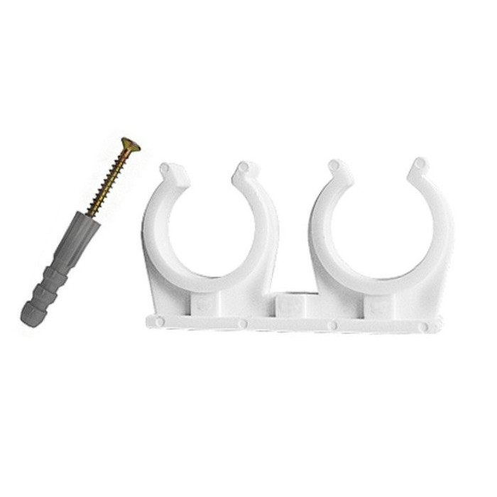Plastmasas divkāršais turētājs CAPRICORN 15-16 mm