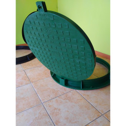Plastmasas meliorācijas / drenāžas akas vāks 780 PE (zaļš)
