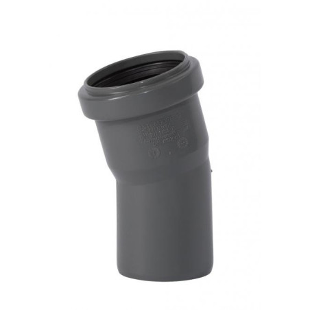 WAVIN Optima 50 x 15° gray indoor sewage elbow
