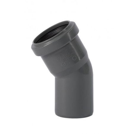Внутренний канализационный колено WAVIN Optima 50 x 22°, серое