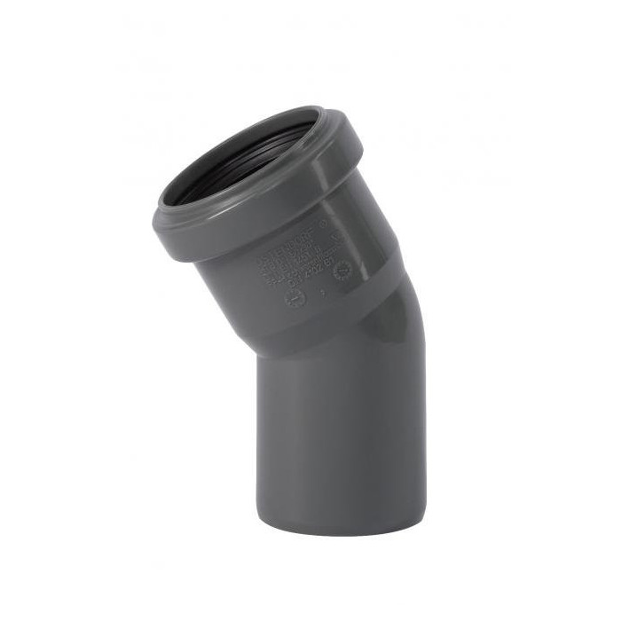 WAVIN Optima 50 x 30° gray indoor sewage elbow