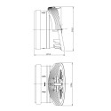 Sewer discharge valve/cap DN 250