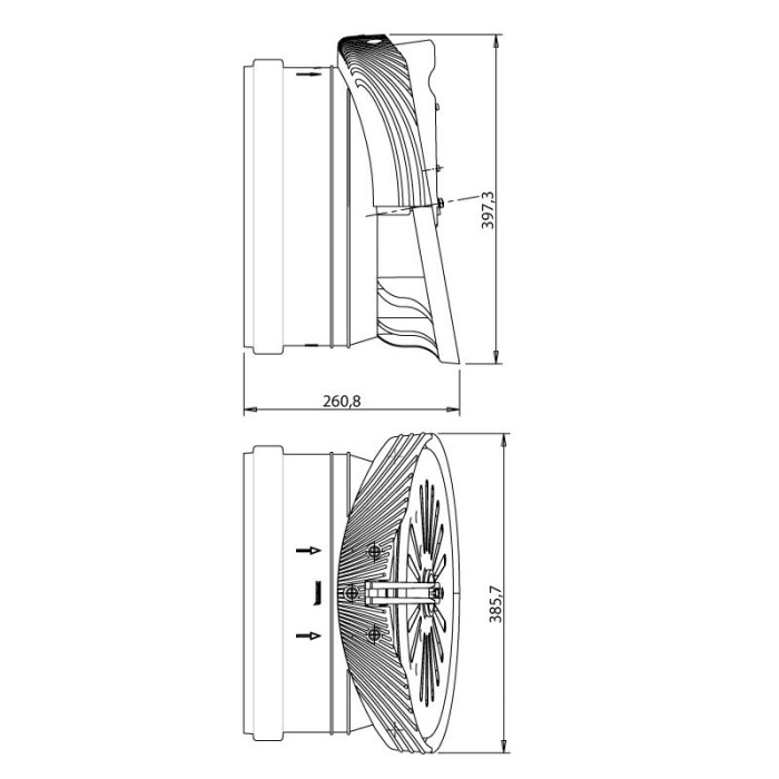 Sewer discharge valve/cap DN 315