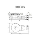 Pazemināts sifons dušas paletei RADAWAY R400 SLIM 90 mm