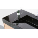 Izlietne tiek montēta uz mēbeļu VITRAZ 1220 x 559 mm, melnā marmora