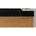 The sink is mounted on the VITRAZ furniture, 914 x 559 mm, black marble.