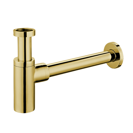 Siphon for sink OMNIRES, designed with golden feathers