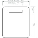 Spogulis RAVAK STRIP I 500x700 melns LED apgaismojums