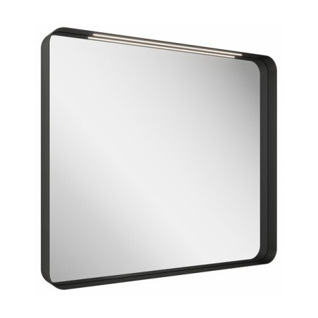 Зеркало RAVAK STRIP I 800x700 черное LED светильники