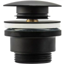 Luxury Click Clack universal drain valve, black-matte