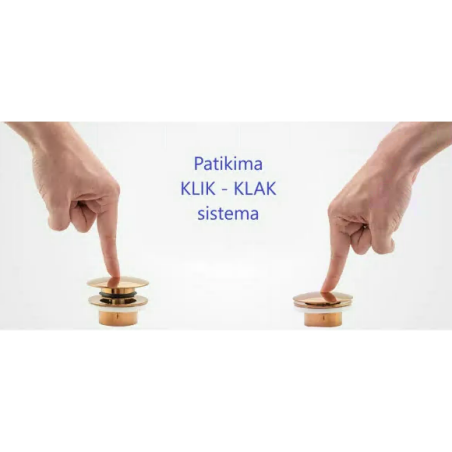 Duguna vārsts LUXURY Click Clack universāls, balts