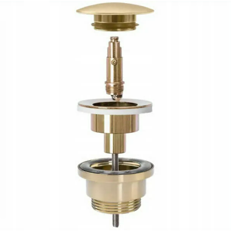 Luxury Click Clack universal drain valve, brushed aux.