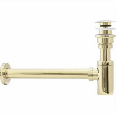 Luxury P1 universal Click Clack sink siphon drain valve set, gold
