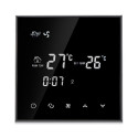 Built-in room thermostat with cooling function, black