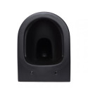 Hanging toilet SAT Infinitio Compact Rimless with Slim Slow close lid, black-matt