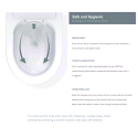 Hanging toilet with bidet function MEPA Rimless with seat and lid