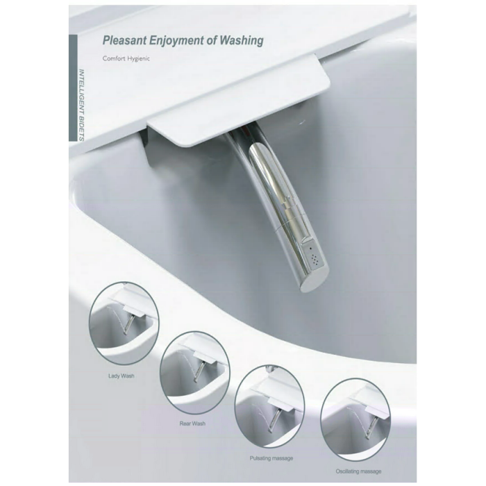 Hanging toilet with bidet function MEPA Rimless with seat and lid