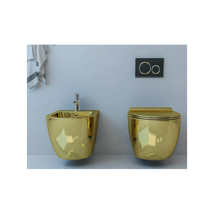 Hanging bidet MEPA, glossy gold