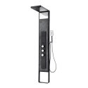 Stainless steel shower panel MEPAshower Wood 717 with thermostatic mixer