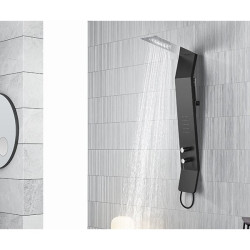 Shower panel MEPAshower Black-Al 717 with thermostatic mixer