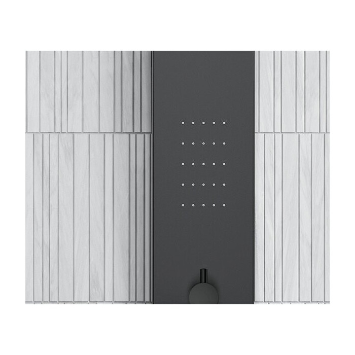 Shower panel MEPAshower Black-Al 717 with thermostatic mixer
