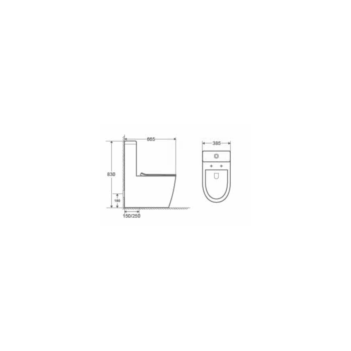 The MEPA Rimless unit with seat and lid, 3007