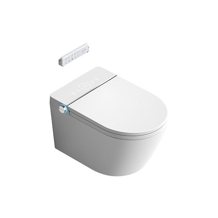 Hanging toilet with bidet function Rimless with seat and lid