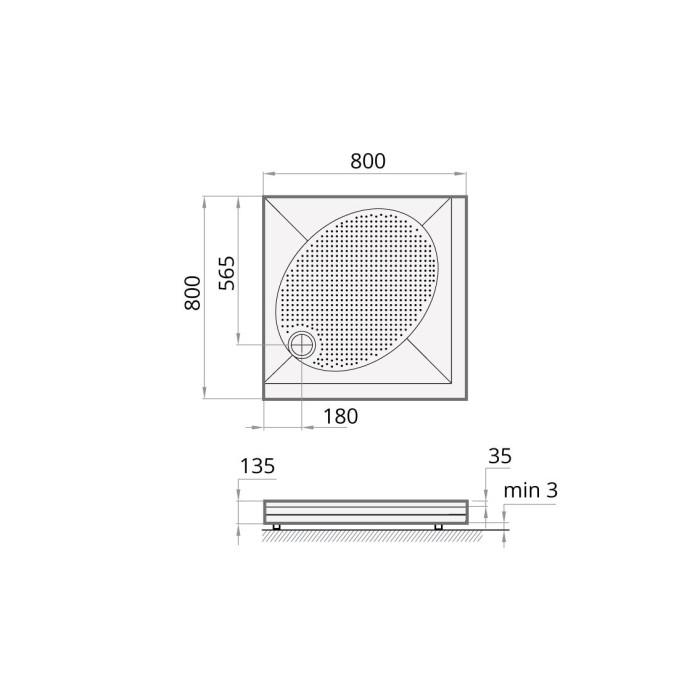 Use the PAA Art KV stone shower tray (Available in various sizes)