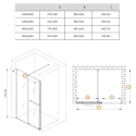 Shower doors MEPA Black Nero I (Various size options)