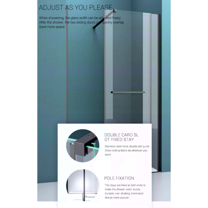 Shower doors MEPA Black Nero I (Various size options)