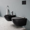 Hanging toilet CATALANO Sfera Rimless with Slim Slow close lid, black-matt
