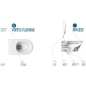 Hanging toilet CATALANO Sfera Rimless with Slim Slow close lid, black-matt