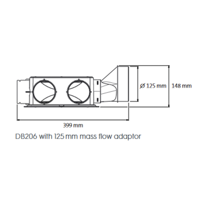 Gaisa sadales kolektors UBBINK Air Excellent DBOX 200 Dn 125 - 6 x Dn 75