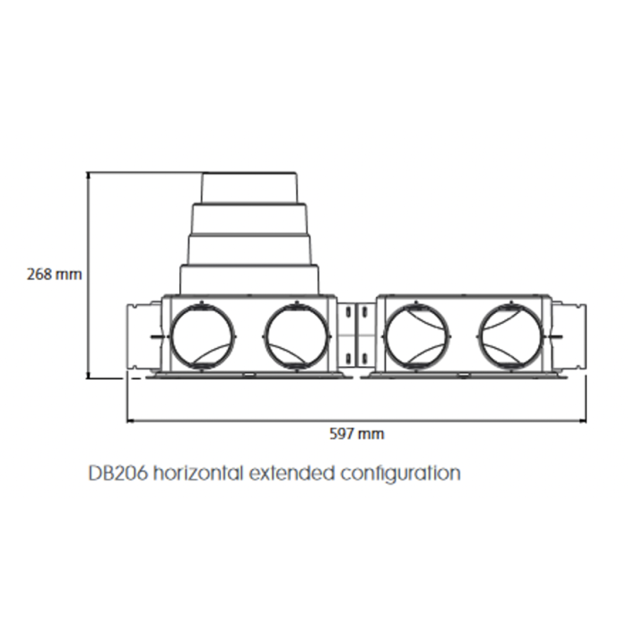 Gaisa sadales kolektors UBBINK Air Excellent DBOX 212 Dn 125 - 12 x Dn 75