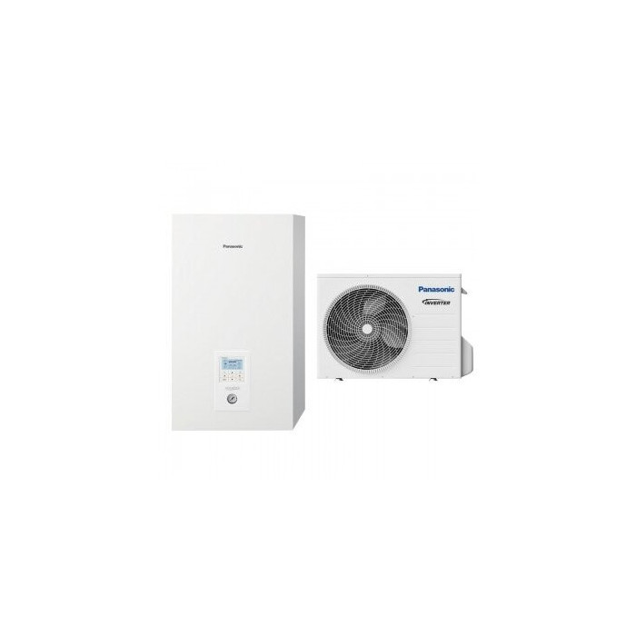 New generation air-water heat pump 5 kW PANASONIC, with 200 l capacity, single-phase.
