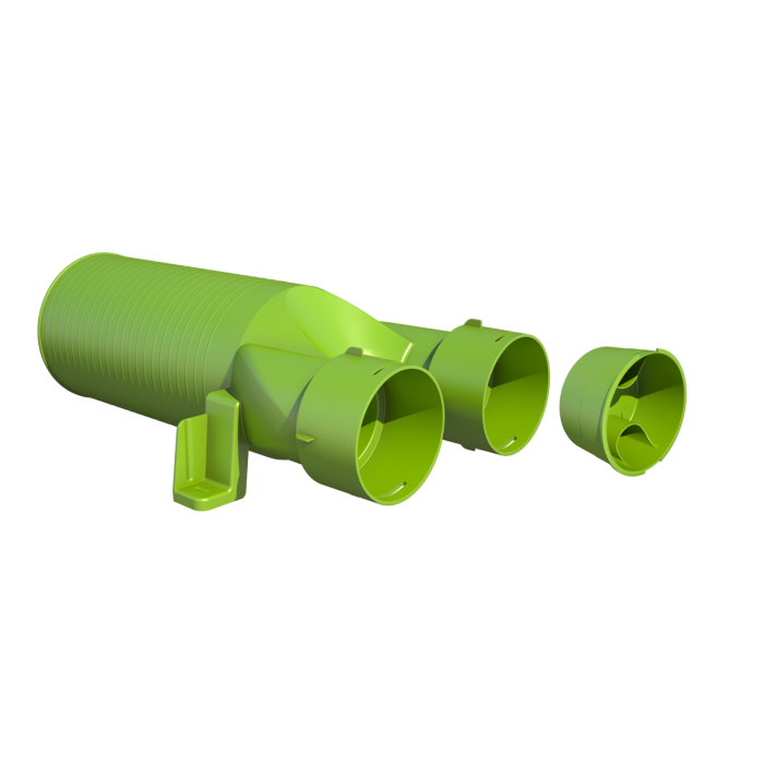 Диффузорный короб 180° UBBINK Air Excellent Dn 125 - 2 x Dn 75