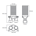 Diffuser box 180° UBBINK Air Excellent Dn 125 - 2 x Dn 75