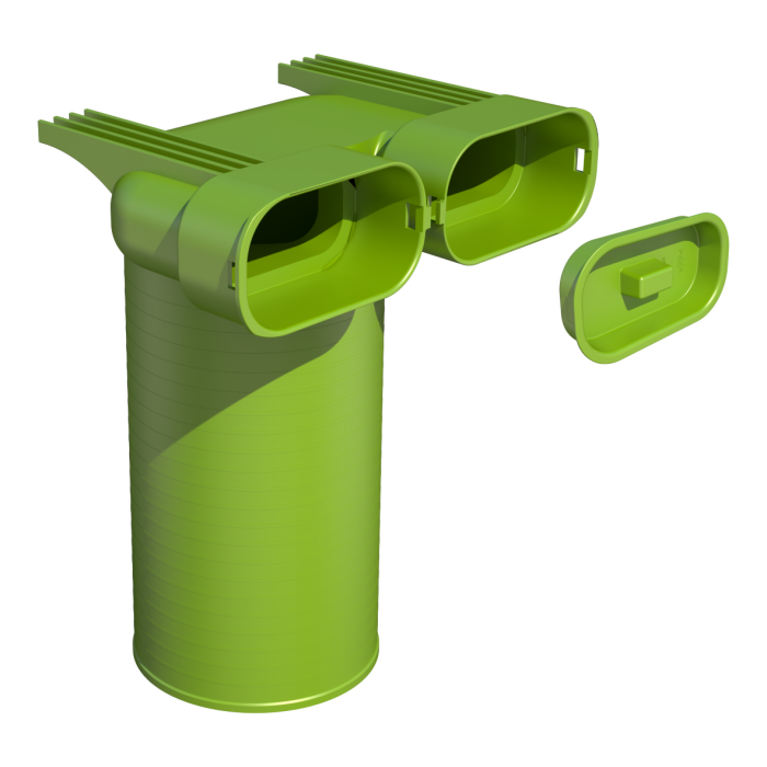 Difuzora kaste 90° UBBINK Air Excellent Dn 125 - 2 x Dn 100 x 50