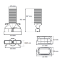 Diffuser box 180° UBBINK Air Excellent Dn 125 - 2 x Dn 100 x 50