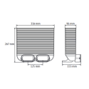 Plastmasas grīdas restu kaste UBBINK Air Excellent 318 x 96 mm - 2 x Dn 100 x 50 mm