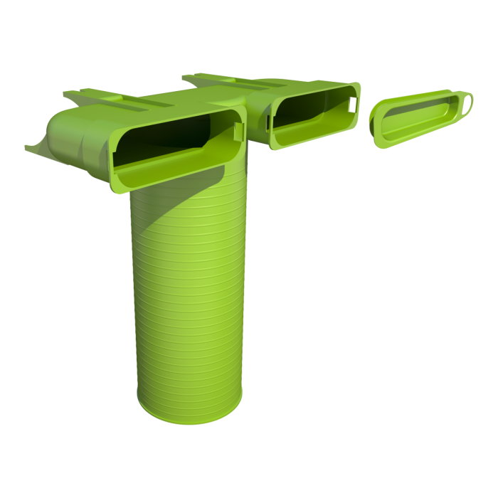 Difuzora kaste 90° UBBINK Air Excellent Dn 125 - 2 x Dn 140 x 50 mm
