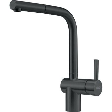 FRANKE Atlas Neo kitchen (sink) faucet, with pull-out hose, industrial black