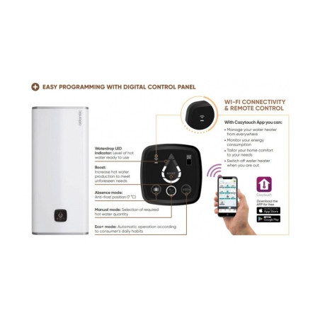 ATLANTIC Vertigo Steatite 30 Wi-fi Electric Water Heater