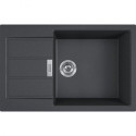 Tektonito izlietne FRANKE Sirius S2D 611-78XL, 78x50 cm, "Carbon" (melna)