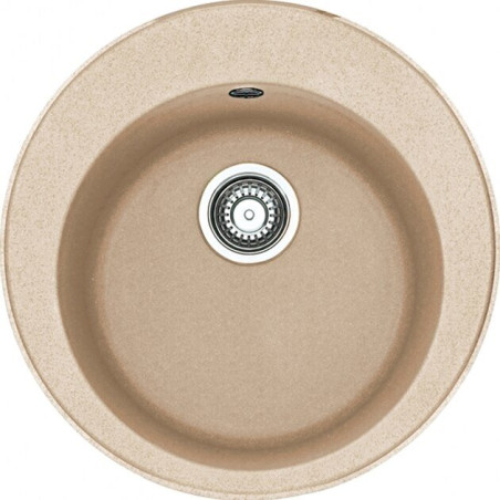 Akmeņu masas (granīta) izlietne FRANKE Ronda ROG 610-41, 51 cm, smilšu spalvas, ar aizsprostojamu ventilāciju