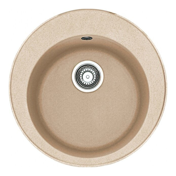 Akmeņu masas (granīta) izlietne FRANKE Ronda ROG 610-41, 51 cm, smilšu spalvas, ar aizsprostojamu ventilāciju