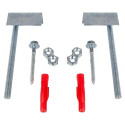 The fastening element is designed for mounting TECEprofil modules to the wall.