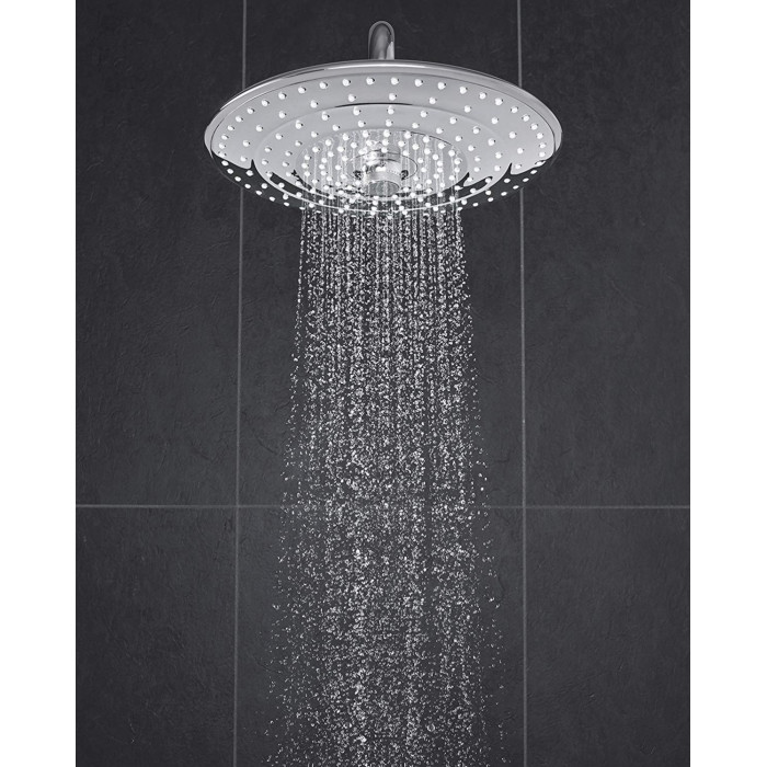 Termostatiska vannas-dušas sistēma GROHE Euphoria 260 ar rokas dušas galvu baltā krāsā Euphoria 110 masāža