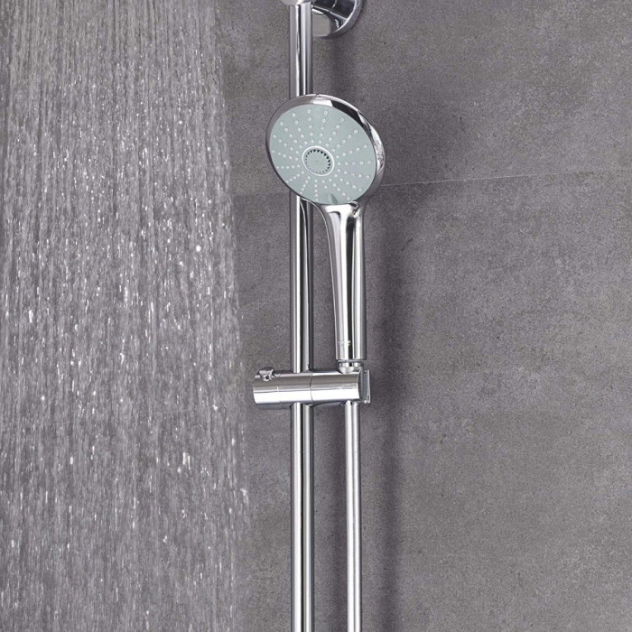 Termostatiska vannas-dušas sistēma GROHE Euphoria 260 ar rokas dušas galvu baltā krāsā Euphoria 110 masāža
