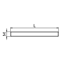 Threaded rod NICZUK M6 x 1000 mm (8.8) DIN 975, ZN
